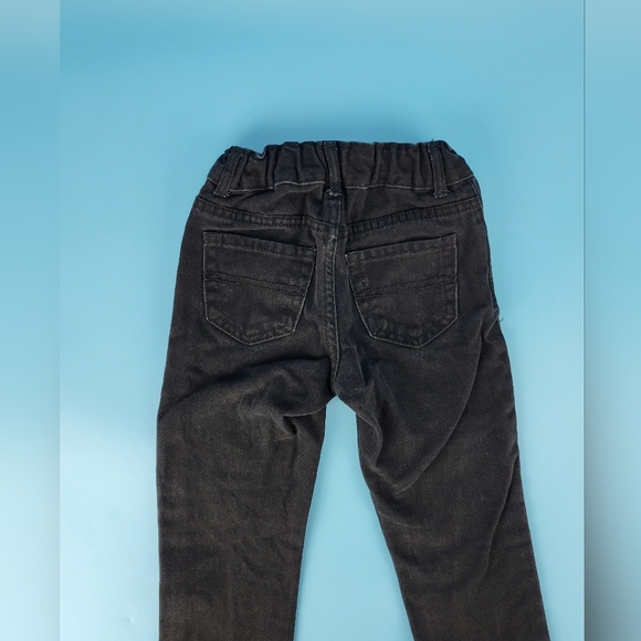 The Childrens Place Boys Size 5 Black Skinny Jeans Adjustable Waist Zip Snap EUC - Picture 5 of 10